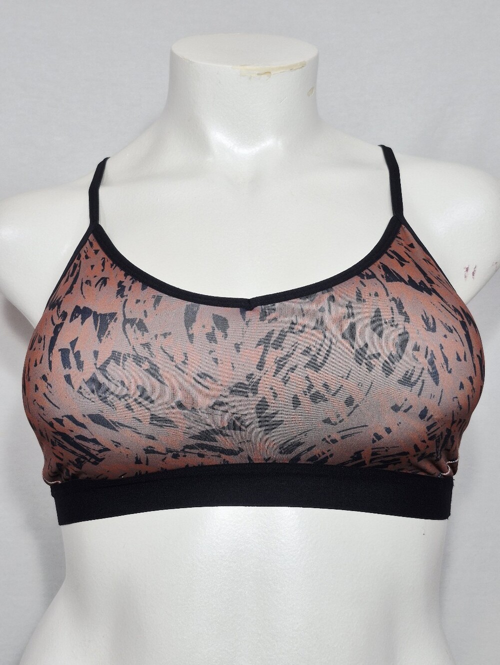 Large (12-14) Athletic‎ Works Racerback Sports Bra Animal Print
